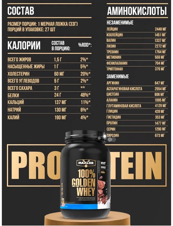 Сывороточный протеин MAXLER 100% GOLDEN WHEY — изображение 7